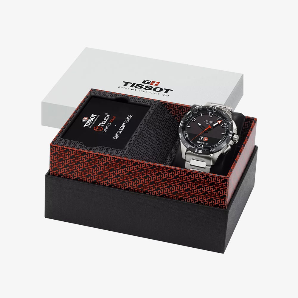 Tissot Mens T-Touch Connect Solar Black Bracelet Smartwatch T121.420.44.051.00