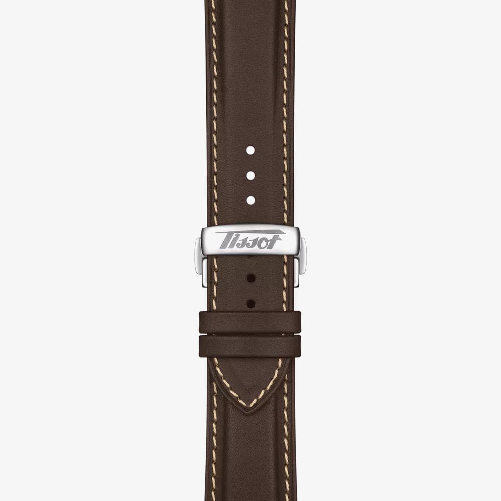 Tissot Mens Telemeter 1938 Brown Leather Strap Watch T142.462.16.032.00