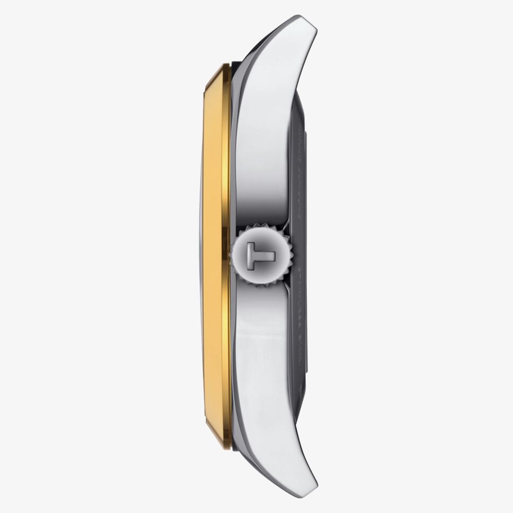 Tissot Gentleman 18k Yellow Gold Powermatic 80 Silicium Leather Strap Watch T927.407.46.061.01