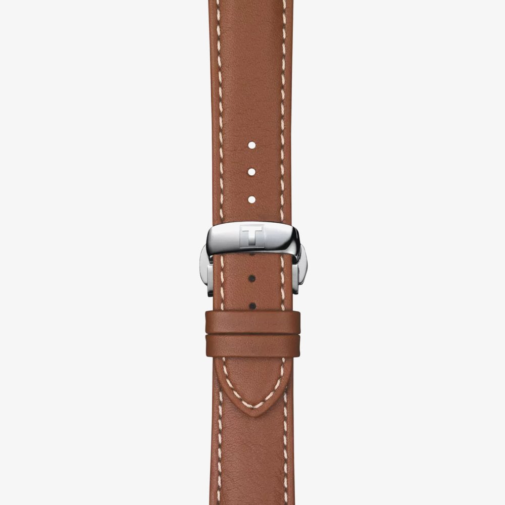 Tissot Gentleman 18k Rose Gold Powermatic 80 Silicium Leather Strap Watch T927.407.46.261.00