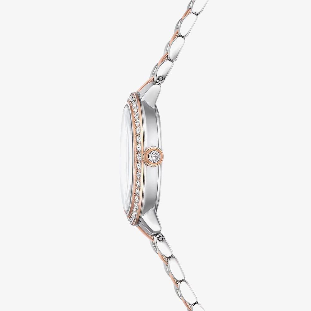 Swarovski Two Colour White Crystal Set Bracelet Watch 5715028
