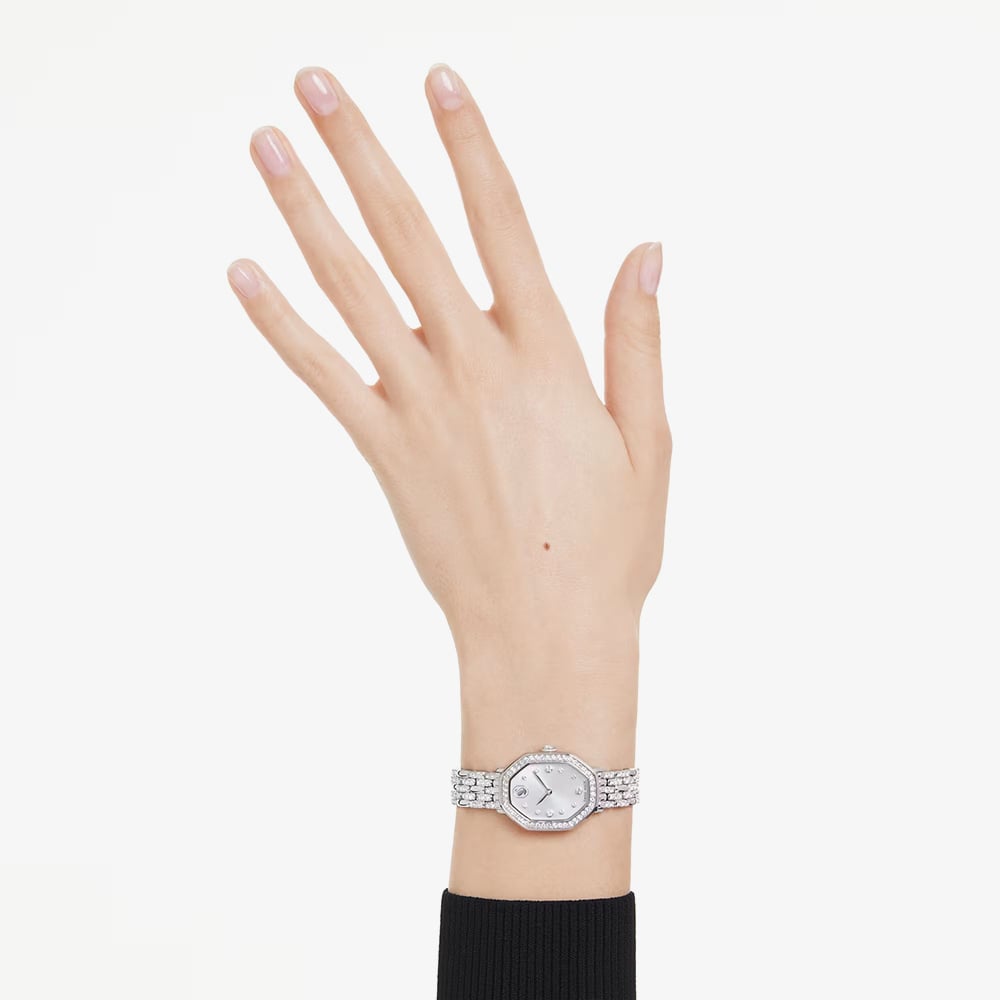 Swarovski Dextera Octagon White Crystal Bracelet Watch 5698690