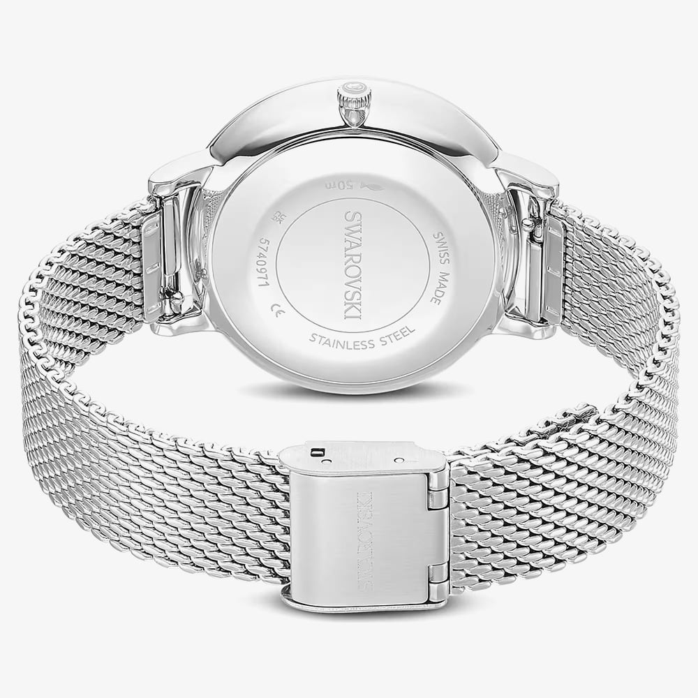Swarovski Clarica Crystal Dial Silver Tone Bracelet Watch 5740971