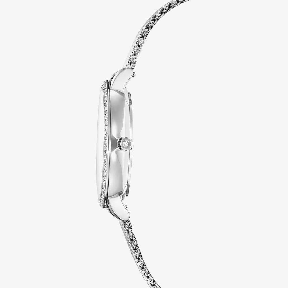 Swarovski Clarica Crystal Dial Silver Tone Bracelet Watch 5740971