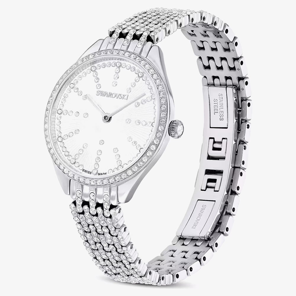 Swarovski Attract White Crystal Bracelet Watch 5742479