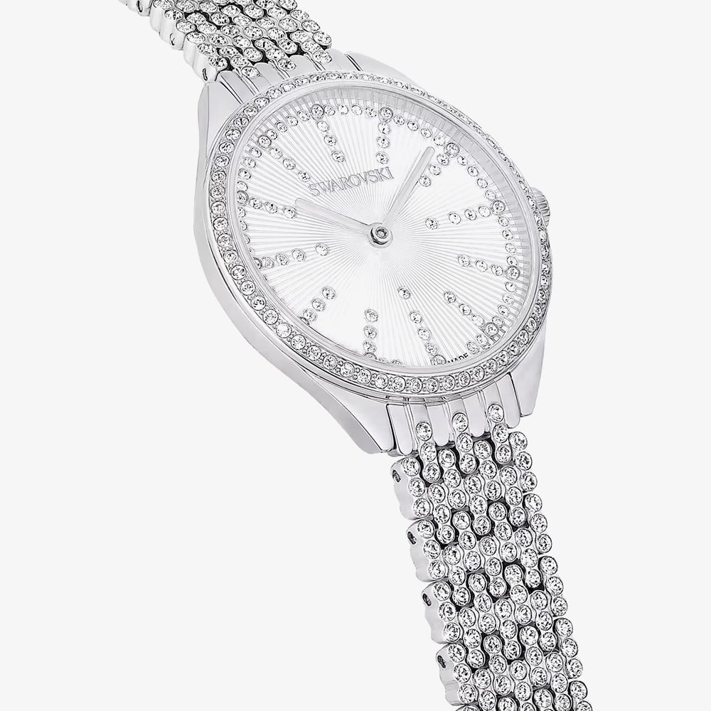 Swarovski Attract White Crystal Bracelet Watch 5742479