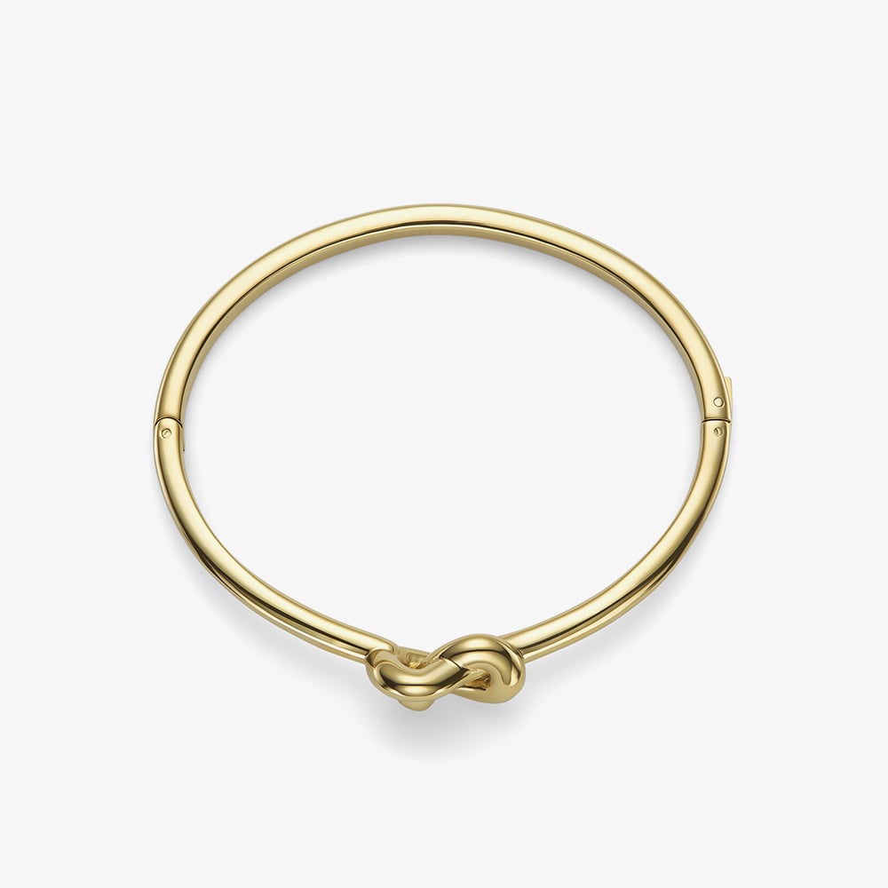 Olivia Burton Classic Lovers Knot Gold Plated Bangle 24100223