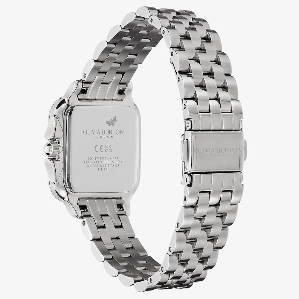 Olivia Burton Grosvenor Blue Sunray Dial Watch 24000083