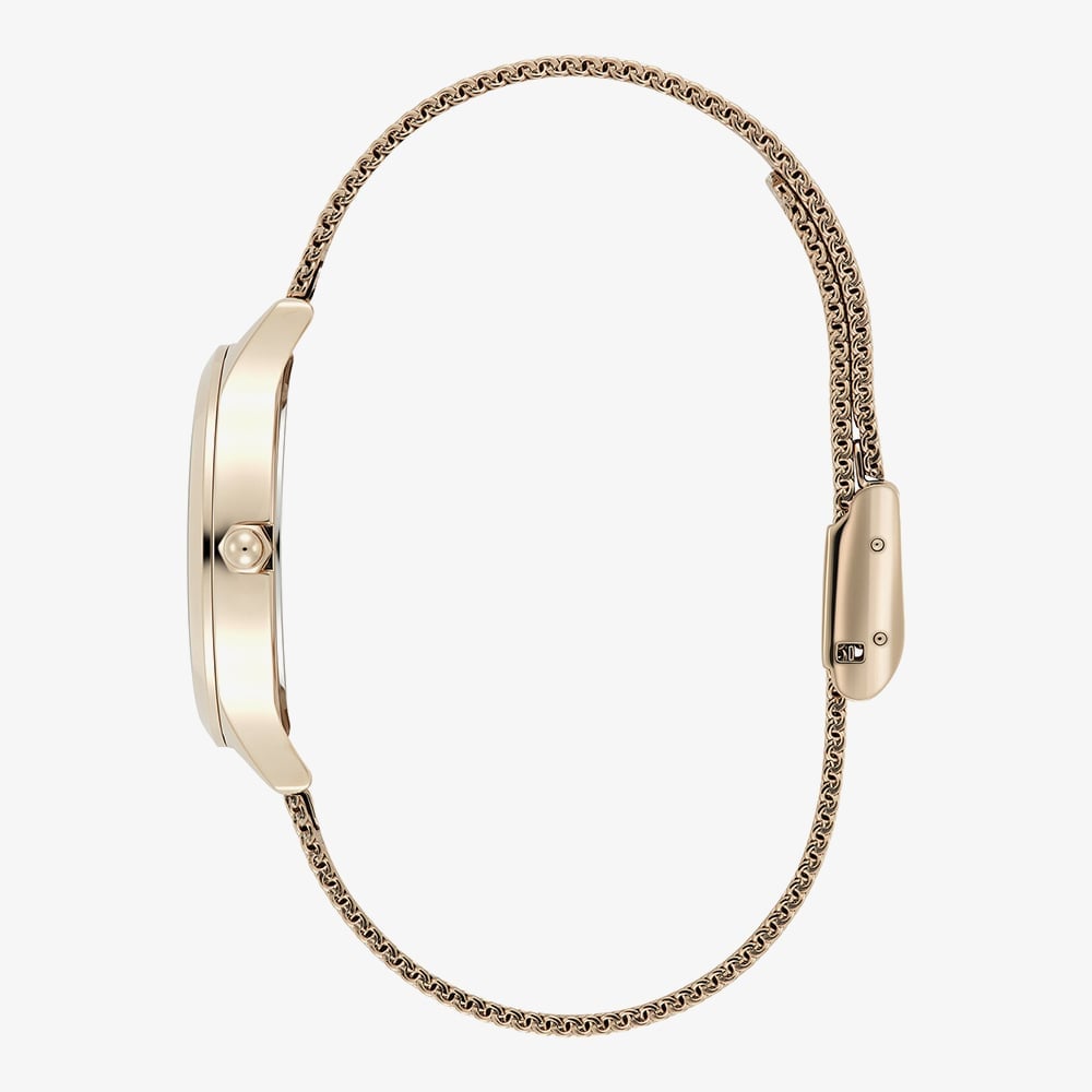Olivia Burton Classic Wonderlust Rose Gold Plated Crystal Mesh Watch 24000213