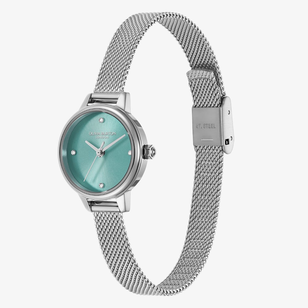 Olivia Burton Ladies Mini Classic Green Dial Watch 24000245