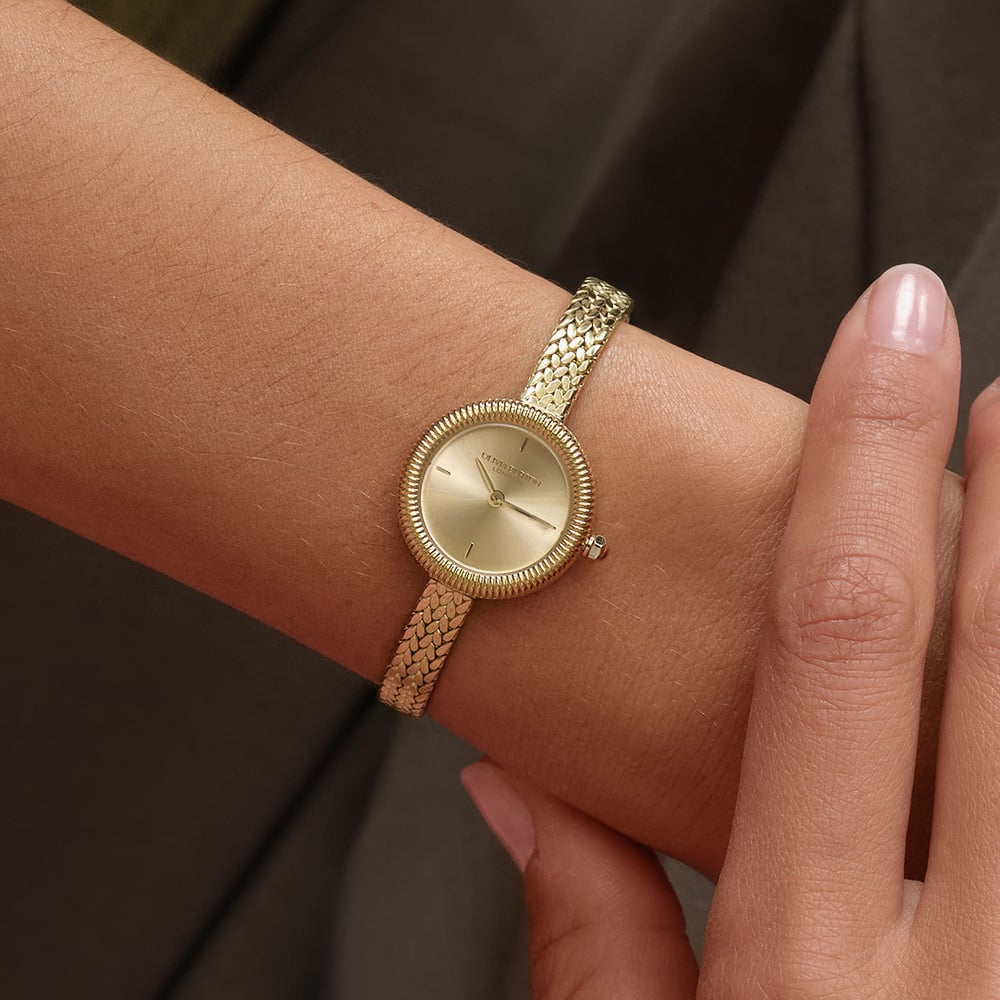 Olivia Burton Finery Gold Mesh Bracelet Watch 24000279