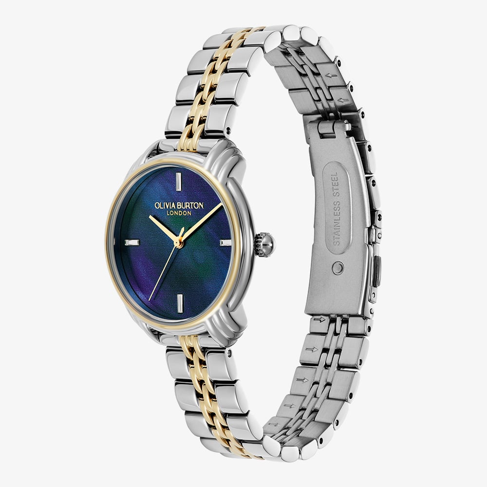 Olivia Burton Art Deco 2.0 Two Tone Irridescent Dial Watch 24000296