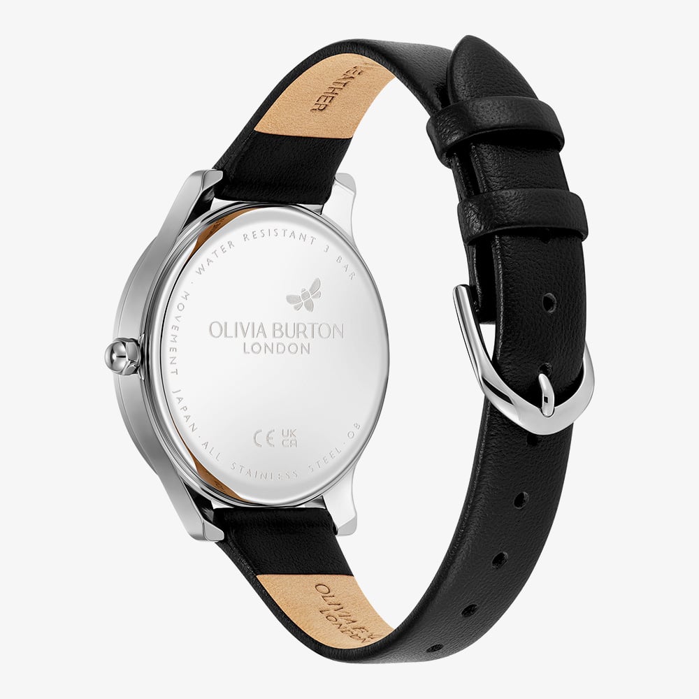 Olivia Burton Beaulieu Black Dial Crystal Set Watch 24000301