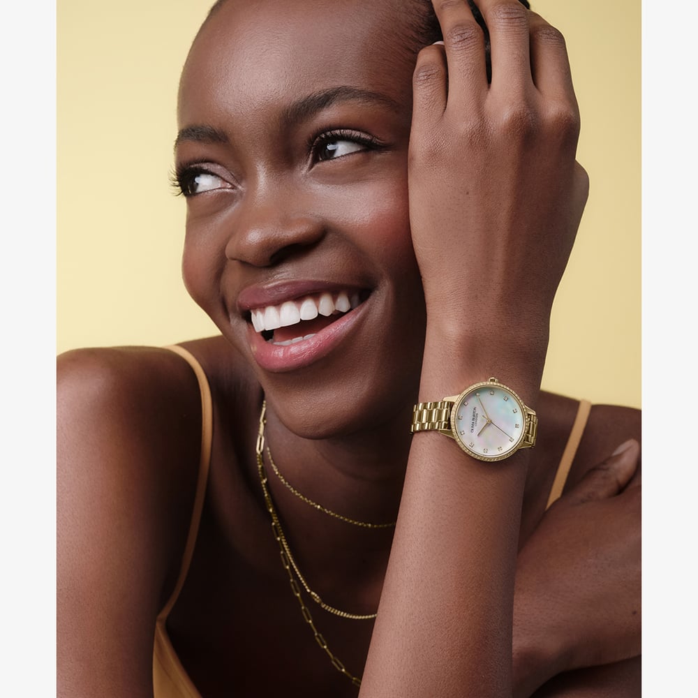 Olivia Burton Ladies Captivate Gold Plated Bracelet Watch 24000347
