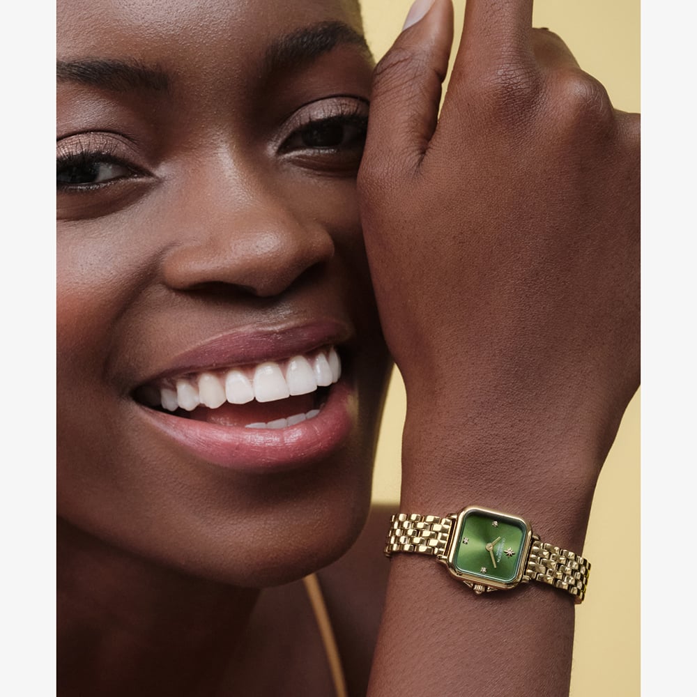 Olivia Burton Ladies Mini Grosvenor Gold Plated Bracelet Watch 24000364