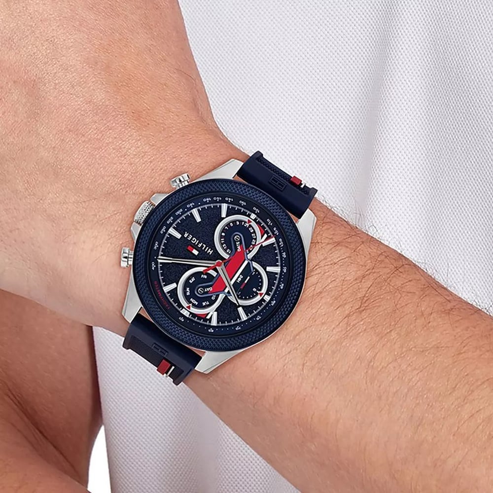Tommy Hilfiger Mens Clark Navy Chronograph Watch 1792083