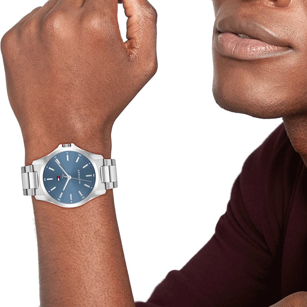 Tommy Hilfiger Mens Bruce Blue Dial Watch 1710670