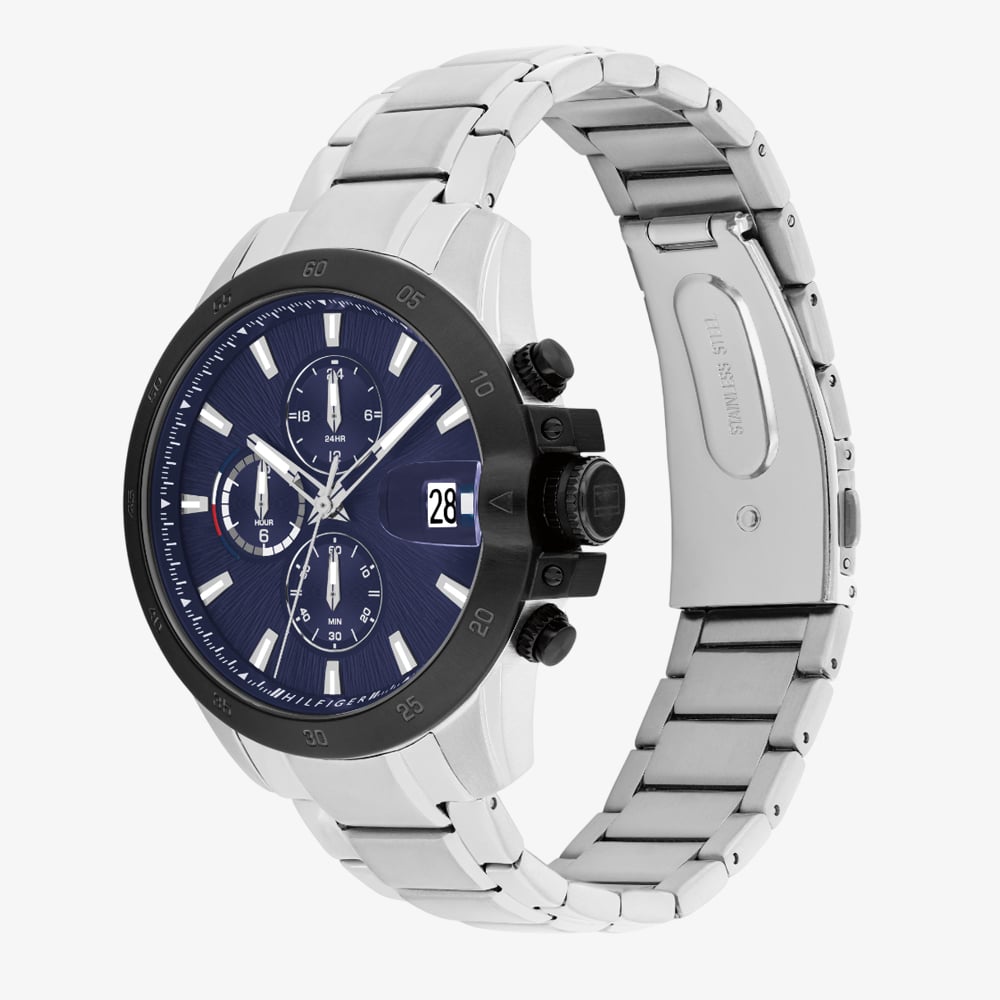 Tommy Hilfiger Mens Jameson Blue Dial Chronograph Watch 1792198