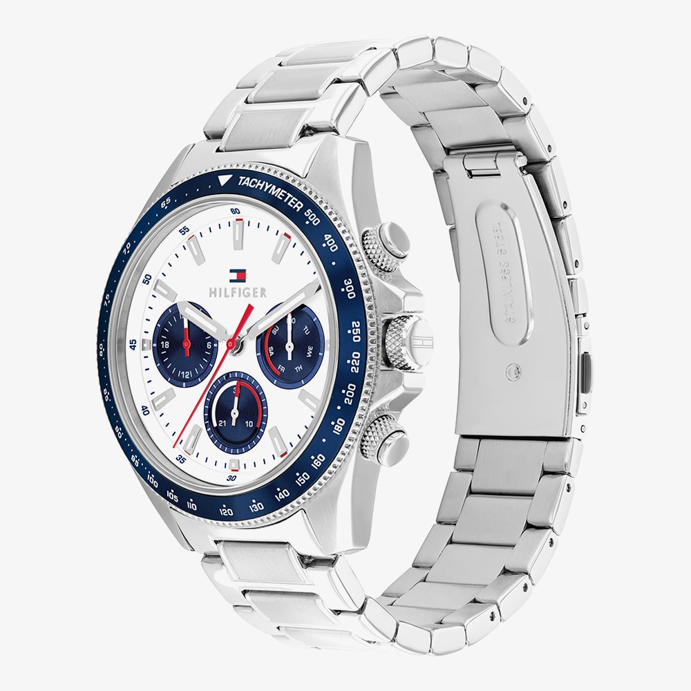 Tommy Hilfiger Mens Clark White Dial Bracelet Watch 1792238