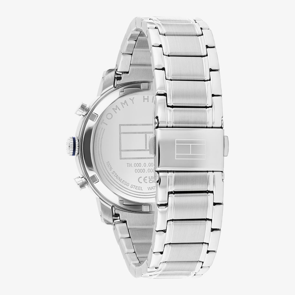 Tommy Hilfiger Mens TH-Oxford Blue Dial Stainless Steel Bracelet Watch 1710728
