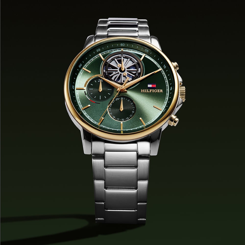 Tommy Hilfiger Mens Green Bracelet Watch 1710735