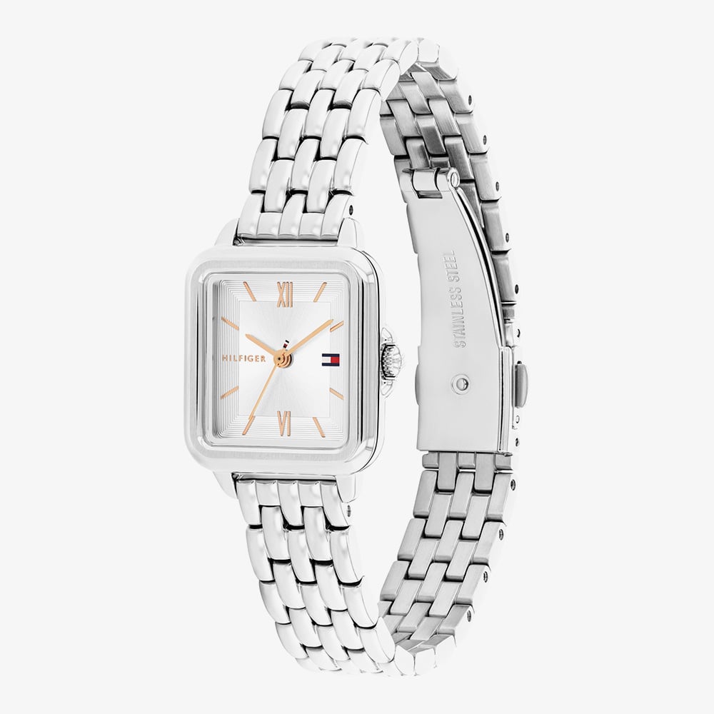 Tommy Hilfiger Ladies Mia Square Dial Stainless Steel Bracelet Watch 1782830