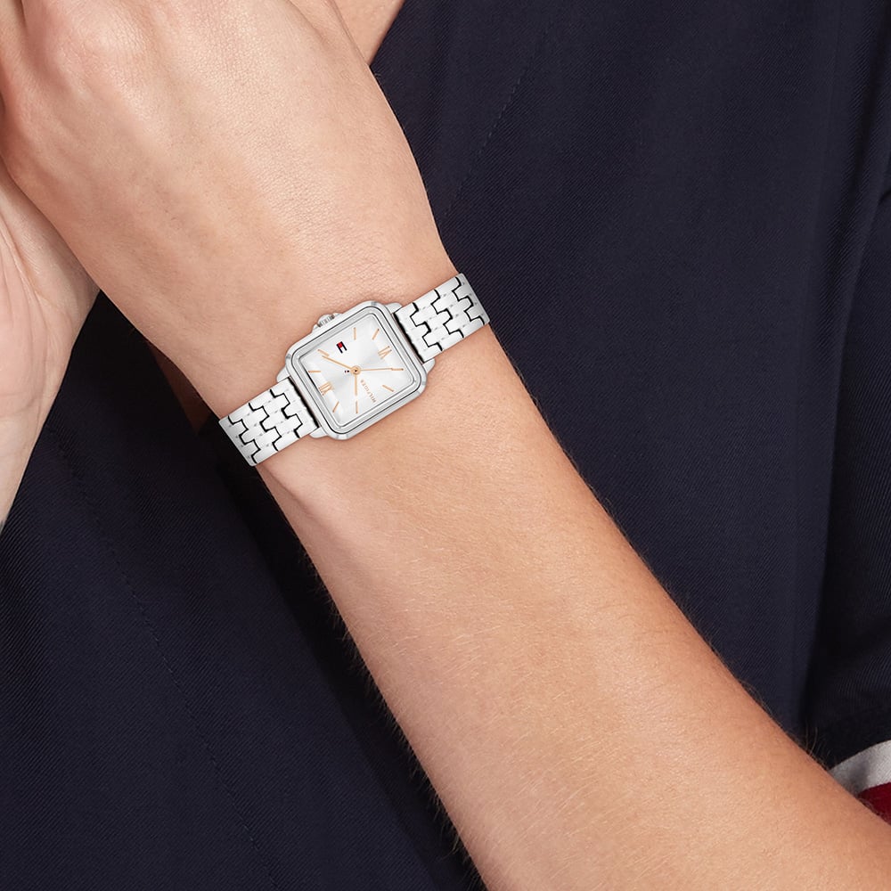 Tommy Hilfiger Ladies Mia Square Dial Stainless Steel Bracelet Watch 1782830