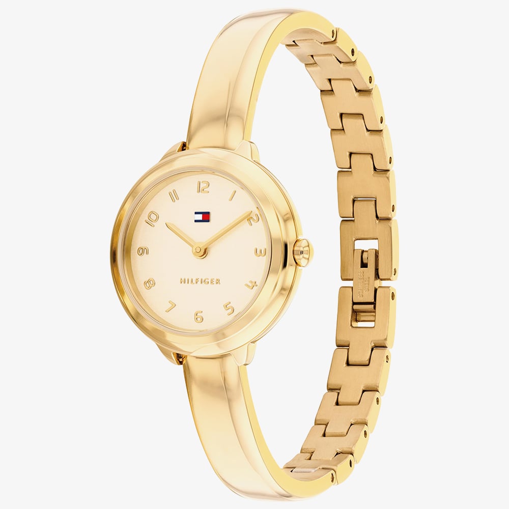 Tommy Hilfiger Ladies Gold Plated Bangle Watch 1782895