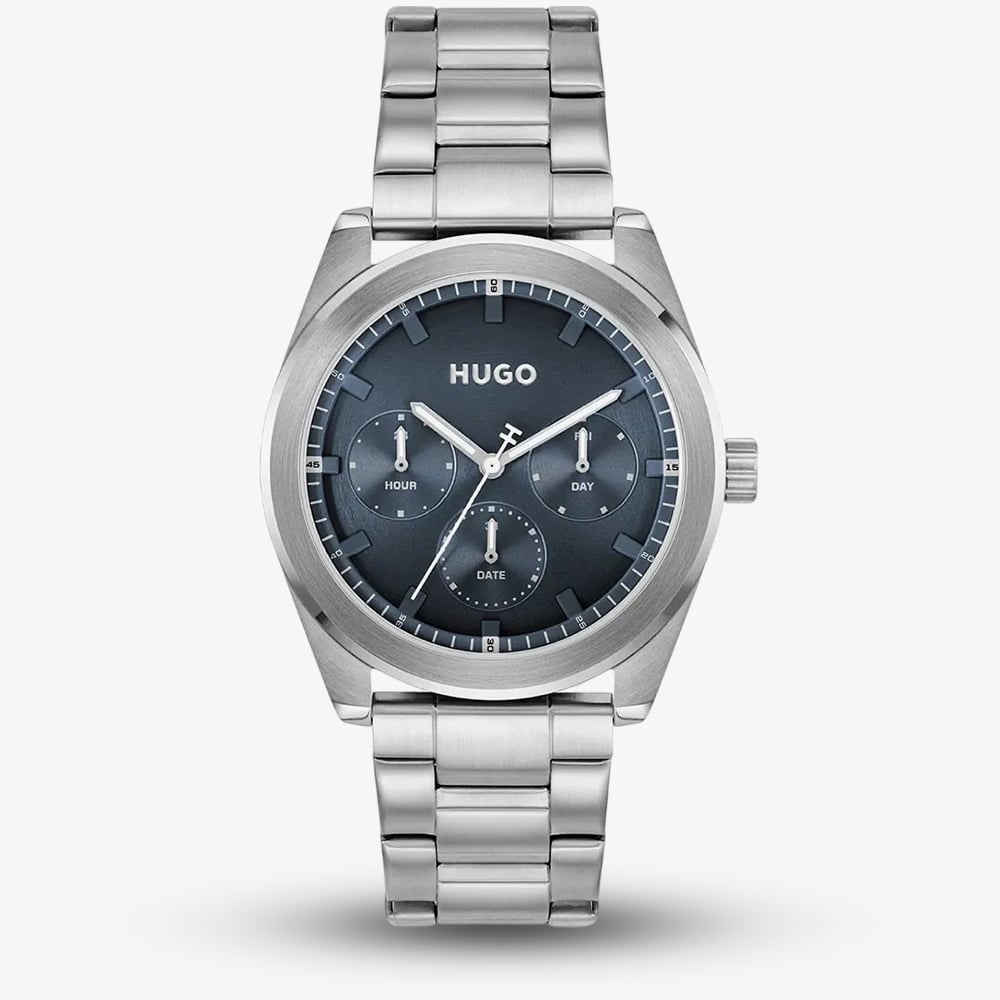 HUGO Mens #Bright Sport Blue Dial Bracelet Watch 1530424