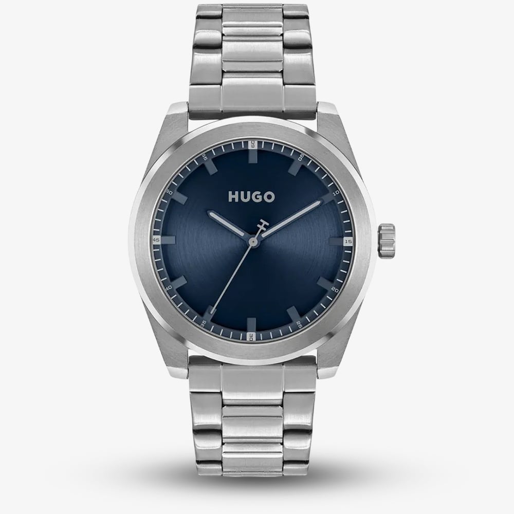 HUGO Mens #Bright Blue Dial Bracelet Watch 1530361