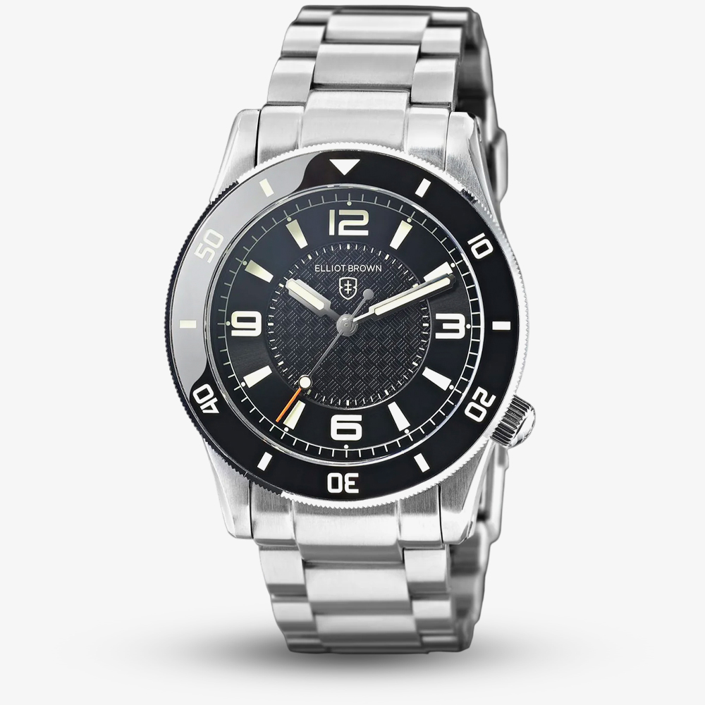 Product photograph of Elliot Brown Bloxworth Heritage Diver Stainless Steel Watch 929-101-b07 from The Jewel Hut