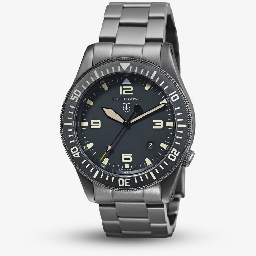 Product photograph of Elliot Brown Holton Professional Nivo Gunmetal Grey Watch 101-003-b13 from The Jewel Hut