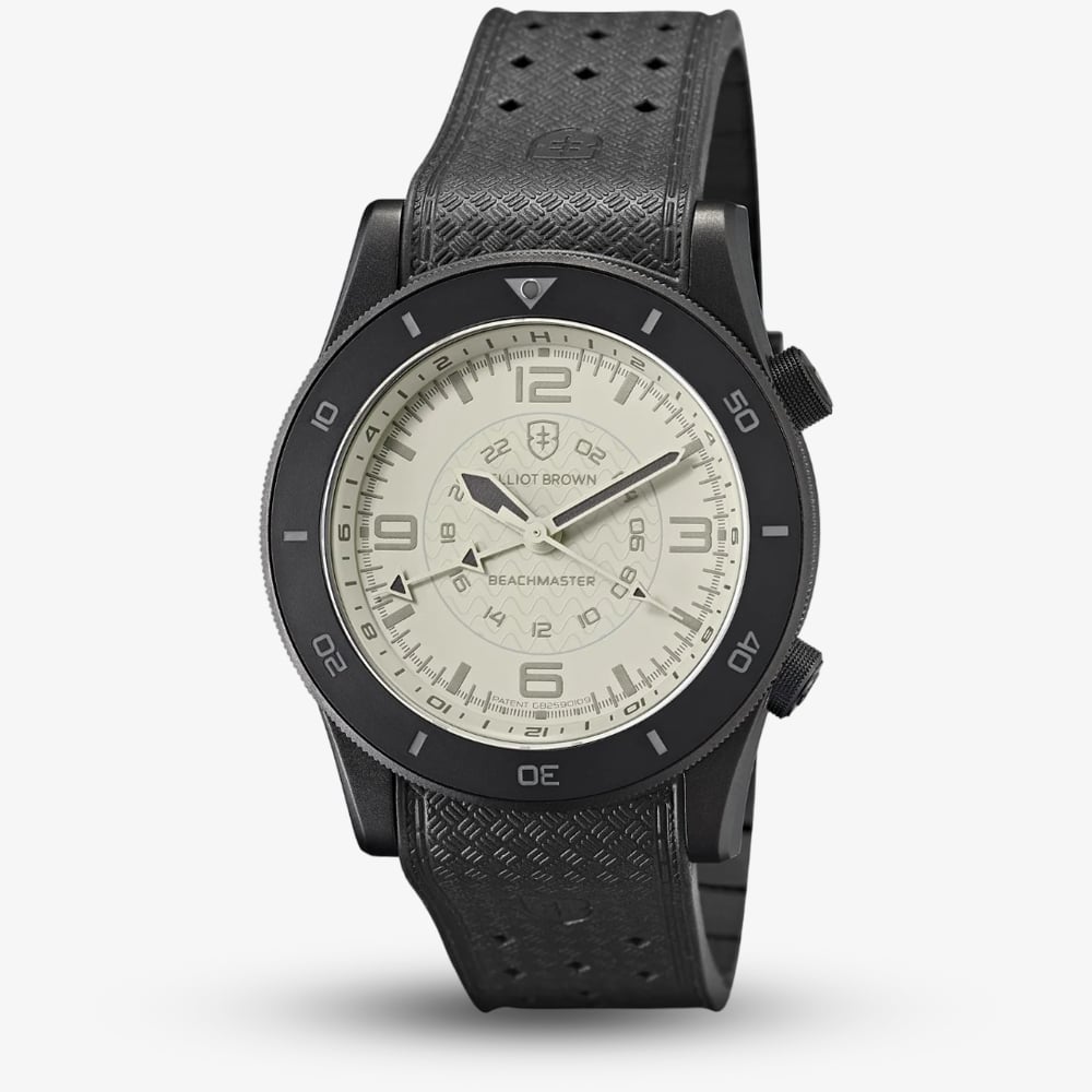 Product photograph of Elliot Brown Beachmaster Ghost Black Gmt Watch 0h0-622-r51g from The Jewel Hut