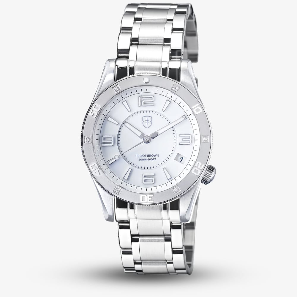 Product photograph of Elliot Brown Ladies Bloxworth Hali Silver Dial Watch 929-201-b60 from The Jewel Hut