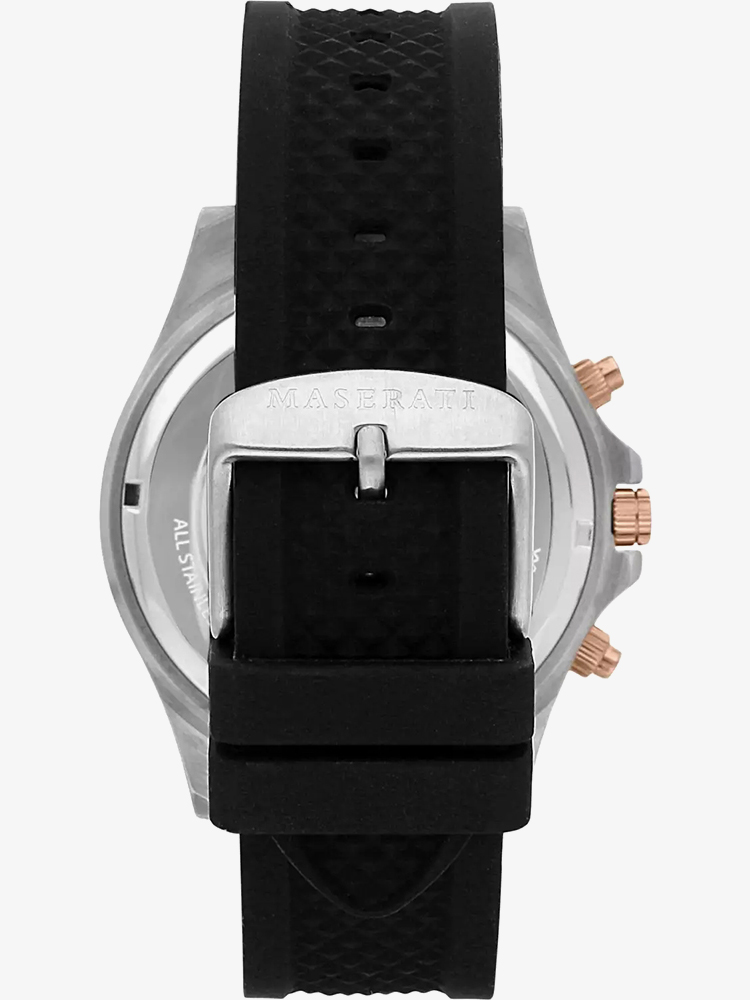 Maserati Mens Sfida Chronograph Black Rubber Strap Watch R8871640002