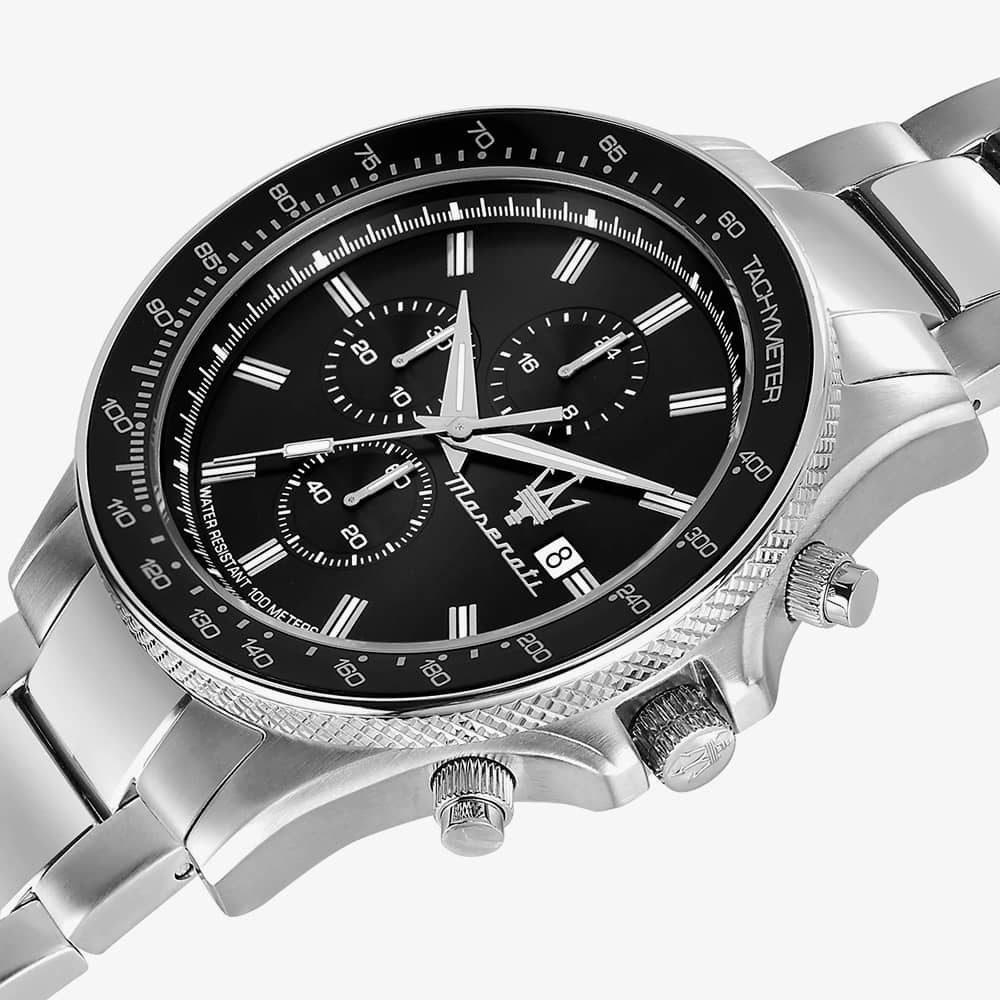 Maserati Mens Sfido Chrono Black Dial Watch R8873640015