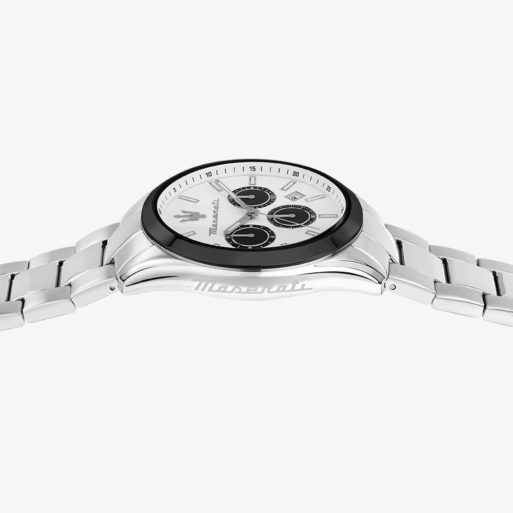Maserati Mens Attrazione White Chronograph Watch MSR8853151004