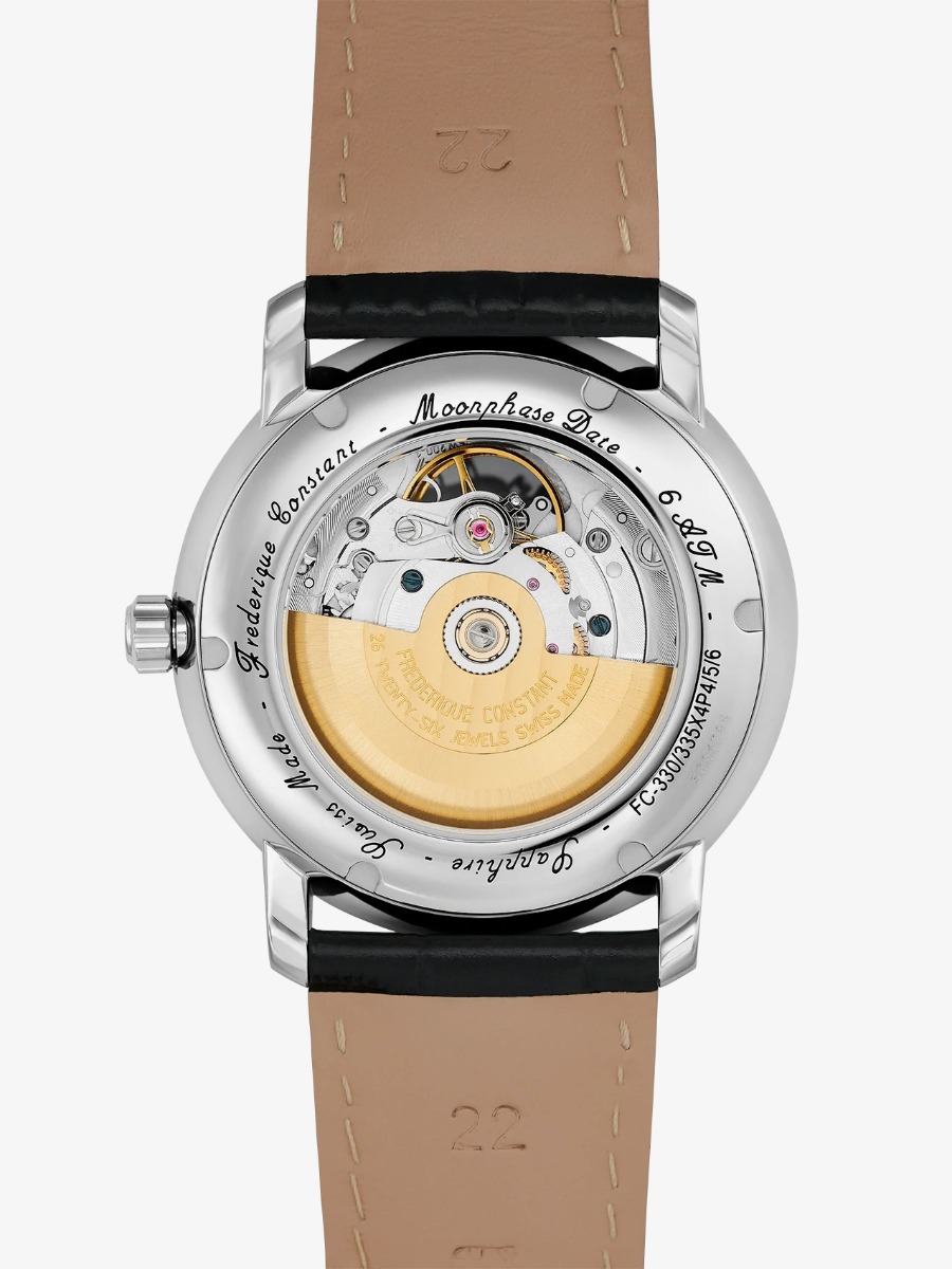 Frederique Constant Mens Heartbeat Moonphase White Dial Watch FC-335MC4P6