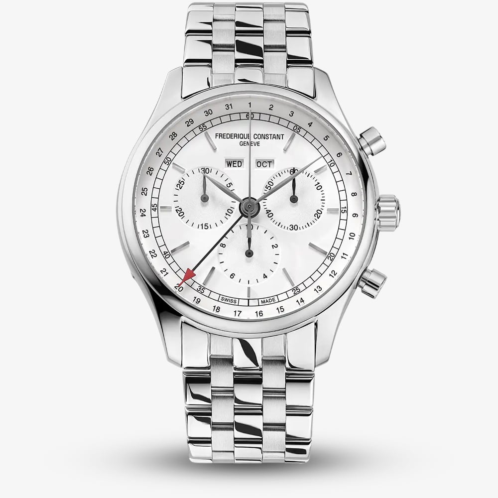 Click to view product details and reviews for Frederique Constant Mens Clasic Quartz Chronograph Triple Calendar Silver Watch Fc 296sw5b6b.
