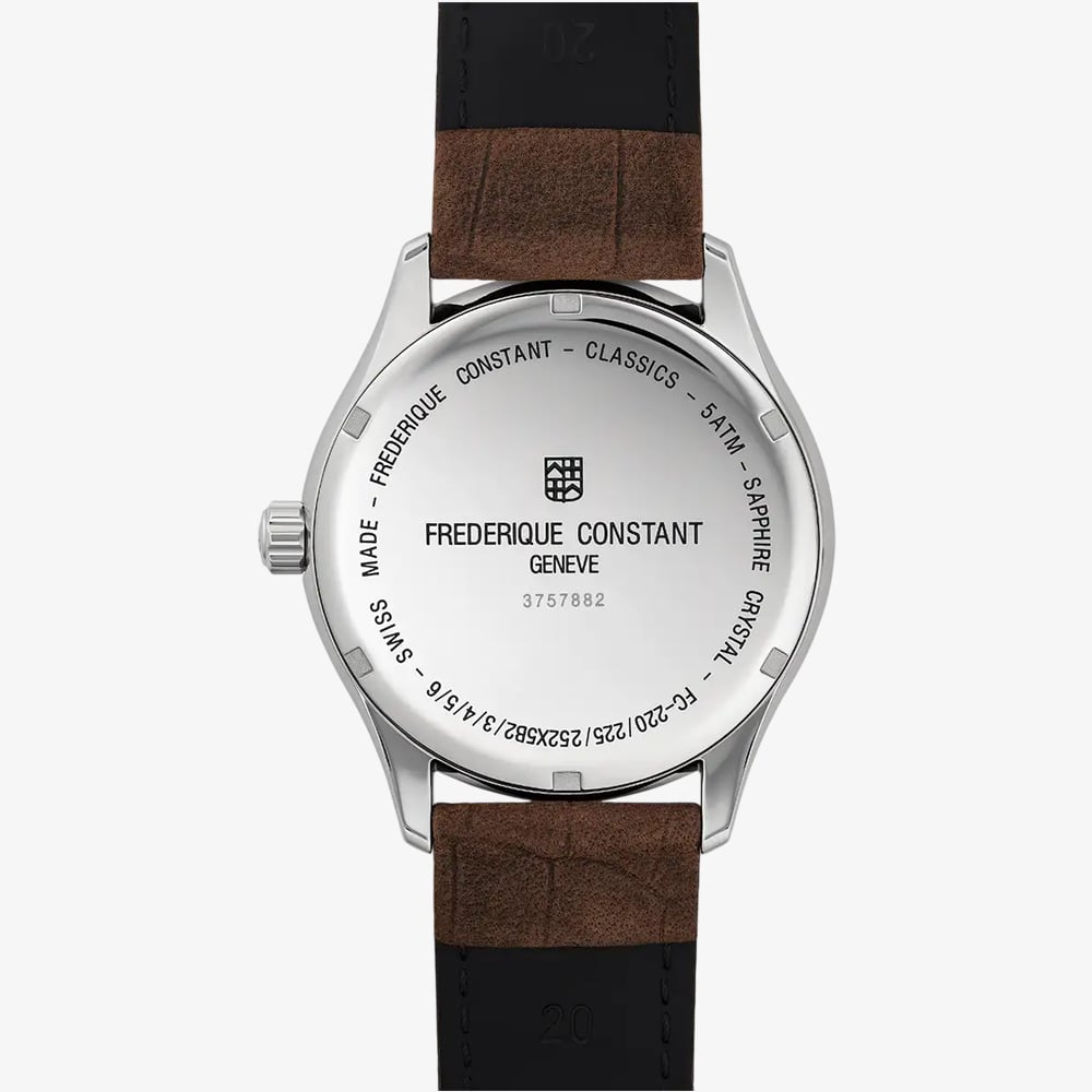Frederique Constant Mens Classic Quartz Grey Dial Watch FC-220DGS5B6