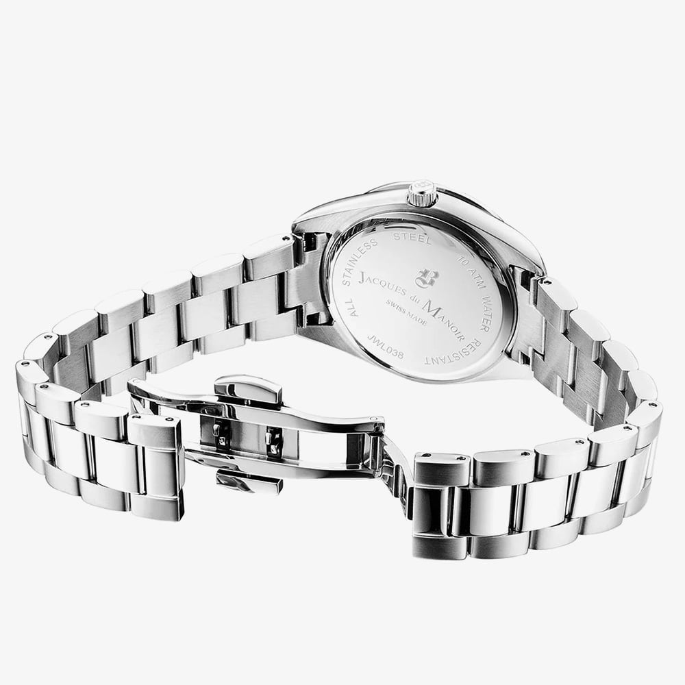 Jacques du Manoir Ladies Allure White Dial Bracelet Watch JWL03801