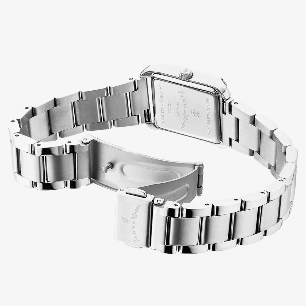 Jacques du Manoir Ladies Emily White Dial Bracelet Watch JWL04401