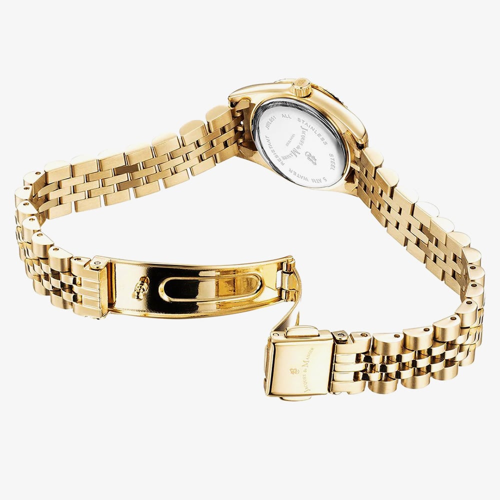 Jacques du Manoir Ladies Mini Inspiration Gold & Black Watch JWL05104
