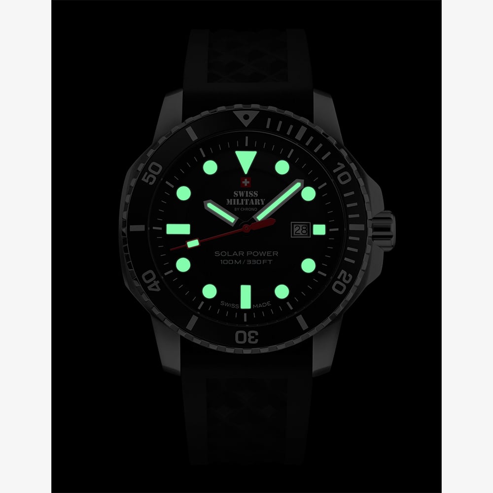 Swiss Military Mens Solar Sports Blue Dial Bracelet Watch SMS34102.02