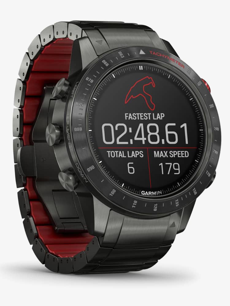 Garmin Mens Marq Driver Titanium Rubber Bracelet Watch 010-02006-01 