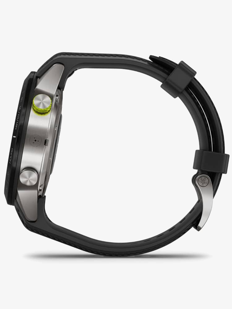 Garmin Mens Marq Athlete Titanium Black Rubber Strap Watch 010-02006-16 