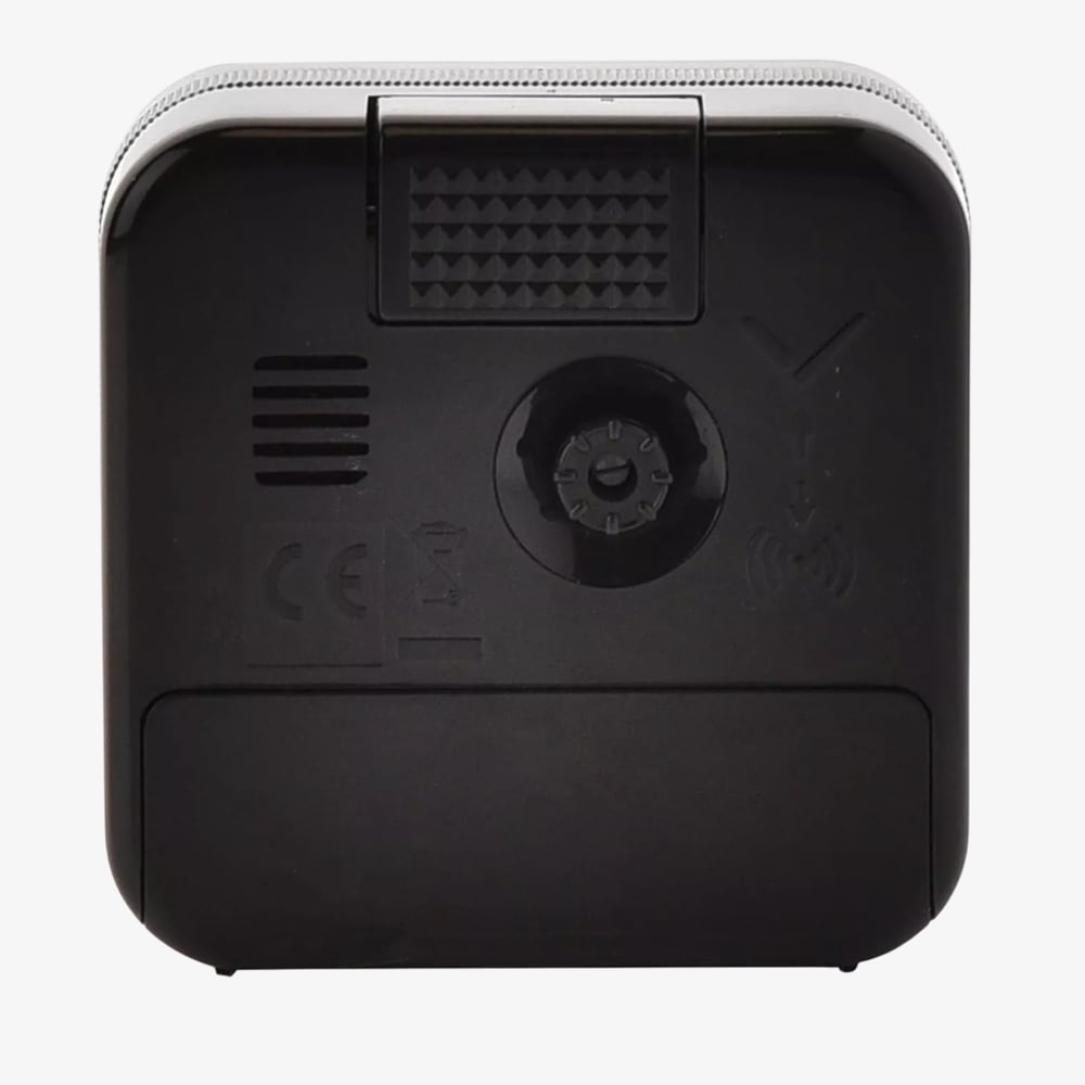  Hometime Standard Black Square Alarm Clock 5154B