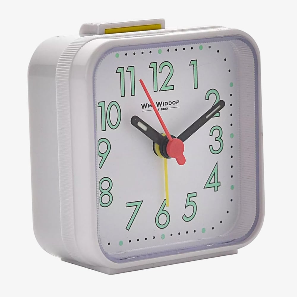  Hometime Standard White Square Alarm Clock 5154W