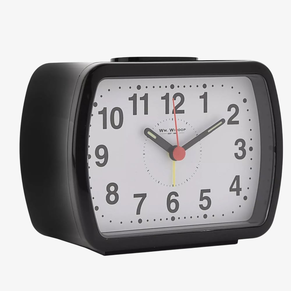  Hometime Black Oblong Alarm Clock 5184B
