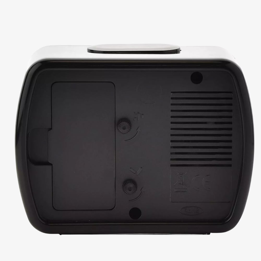  Hometime Black Oblong Alarm Clock 5184B
